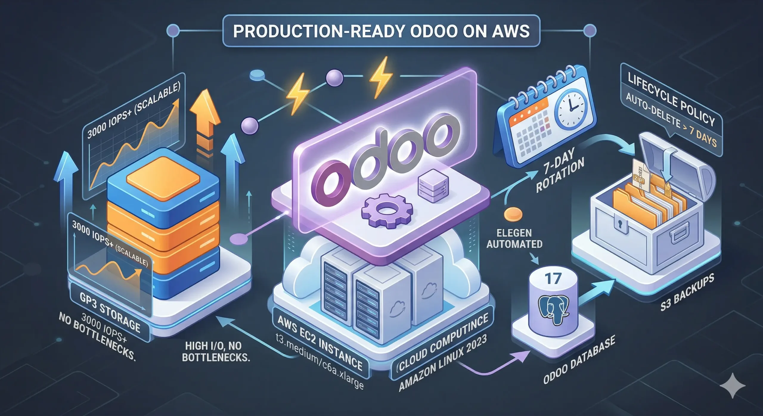 You are currently viewing Production-Ready Odoo on AWS: Optimized Storage & 7-Day Automated Backups